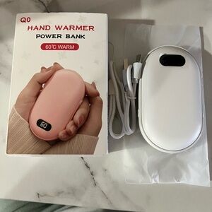 White Hand Warmer Power Bank